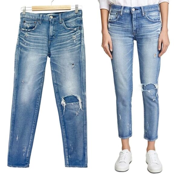 Moussy Vintage Lenwood Skinny Selvedge Ankle Jeans Size 26 | 2 Japanese Drnim - Picture 1 of 15